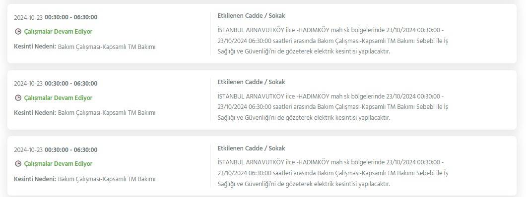 İstanbul'un 21 ilçesinde 8 saati bulacak elektrik kesintisi! Bu gece yarısından itibaren başlıyor 5